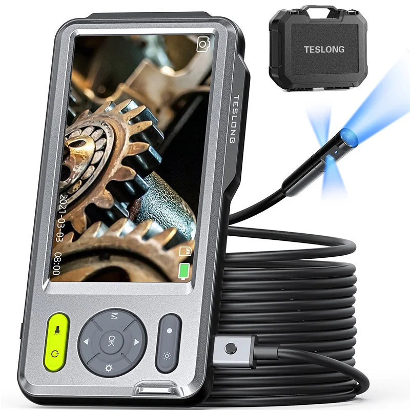 Teslong Triple Camera Endoscope, Inspection Camera Borescope with Front