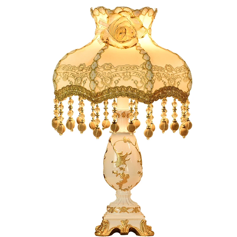 

Study Home Resin Desk Light Antique Design Dressing Lamp Court Style Bedroom Bedside Lamp Art Deco Table Lamps For Living Room