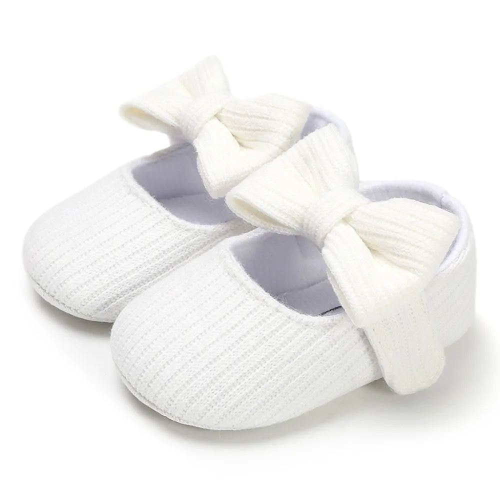 Милая мягкая нескользящая обувь с бантом для новорожденных; детская обувь; обувь для малышей; обувь для первых шагов; ботинки; schoentjes meisje;#35
