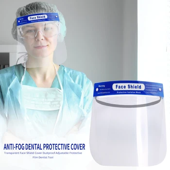 

1Pcs Full Face Shield Clear Stretchy Headband Protective Mask Anti-Fog Disposable Protective Visor Shields with Holder