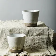 Taza de té de estilo japonés tazas de cerámica Vintage taza de té de Kung Fu cuenco de té de cerámica contenedor de jarras de bebida hecho a mano cuencos Pu'er