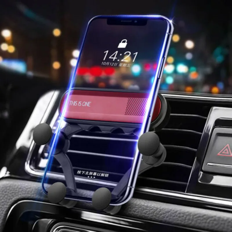 

Ottwn Gravity Car Holder For Phone in Car Air Vent Clip Mount No Magnetic Mobile Phone Holder GPS Stand For iPhone XS MAX Xiaomi