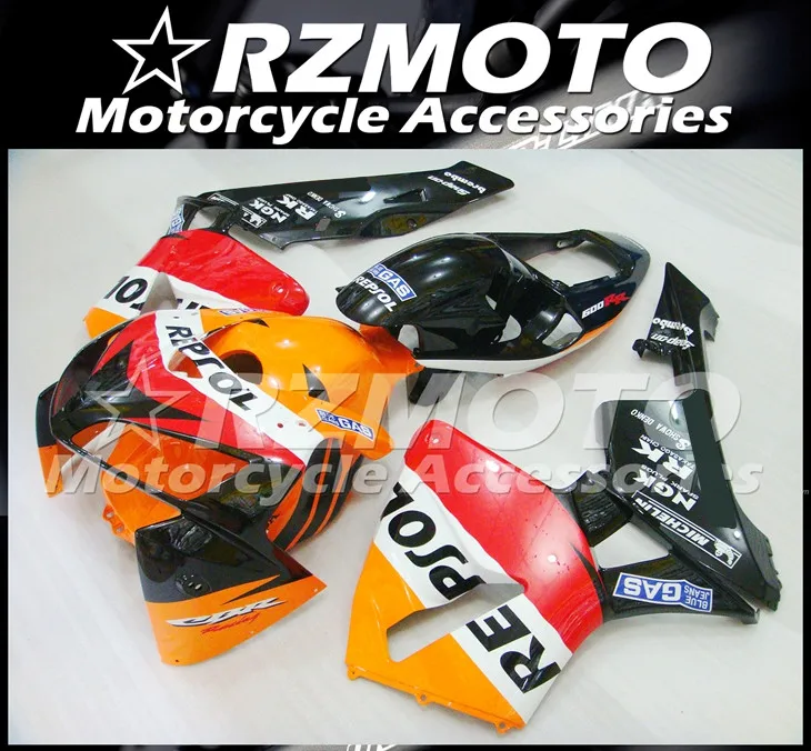4 подарки ABS мотоцикл полный обтекатель комплект подходит для CBR600RR F5 2005 2006 05 06 cbr600 600RR тела набор оранжевый красный