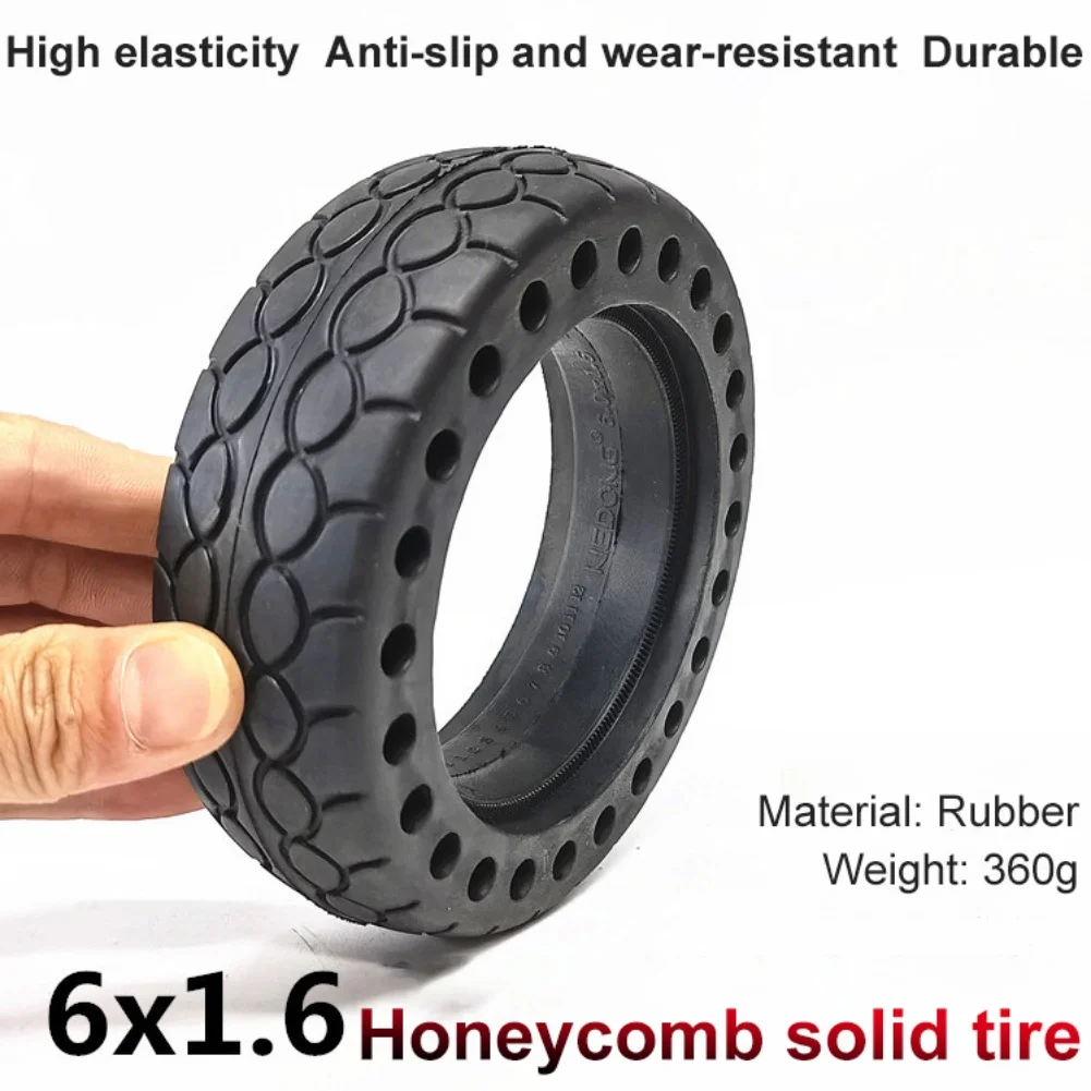 6x1.6 Rubber Electric Skateboard Tire Scooter Wheel Solid