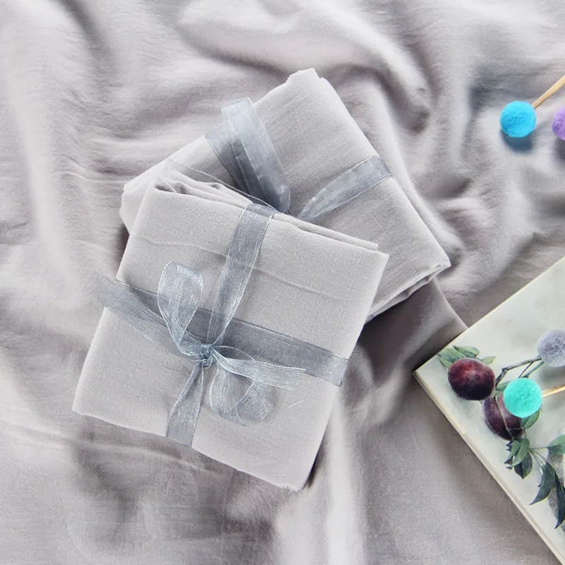 Фон из чистого хлопка для фотосъемки в скандинавском стиле белого серого цвета