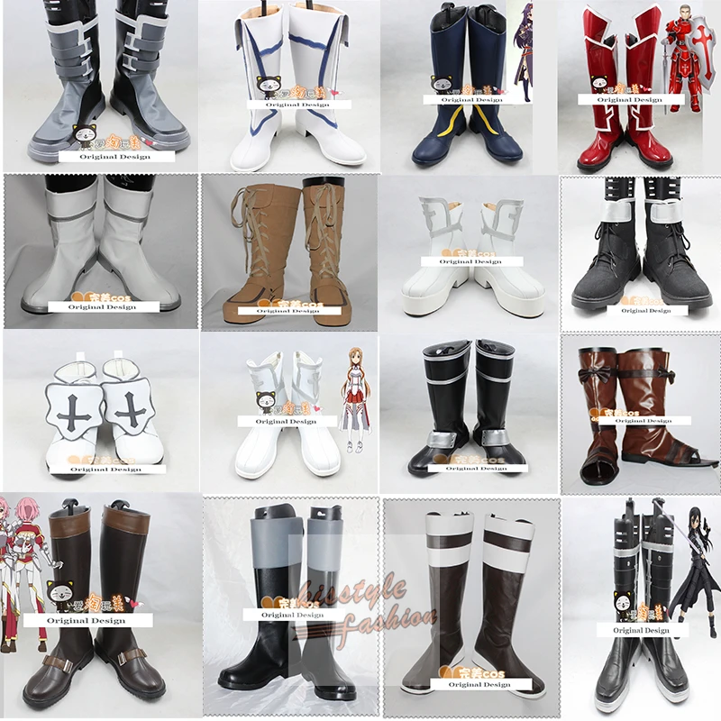 

Sword Art Online SAO Asuna Yuuki Kirito Kazuto Konno Yuuki Lisbeth Rika Lisbeth Rika Characters Costume Cosplay Shoes Boots