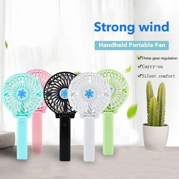 

1pc Mini Handheld Fan ABS Portable Fan for Office Outdoor Household Travel Strong Wind Fan