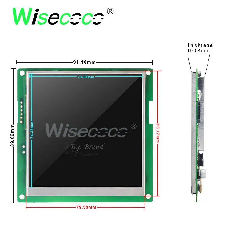 Wisecoco 4,1 дюймов 720*720 ЖК-экран дисплей с сенсорной функцией поддержка подключения компьютера