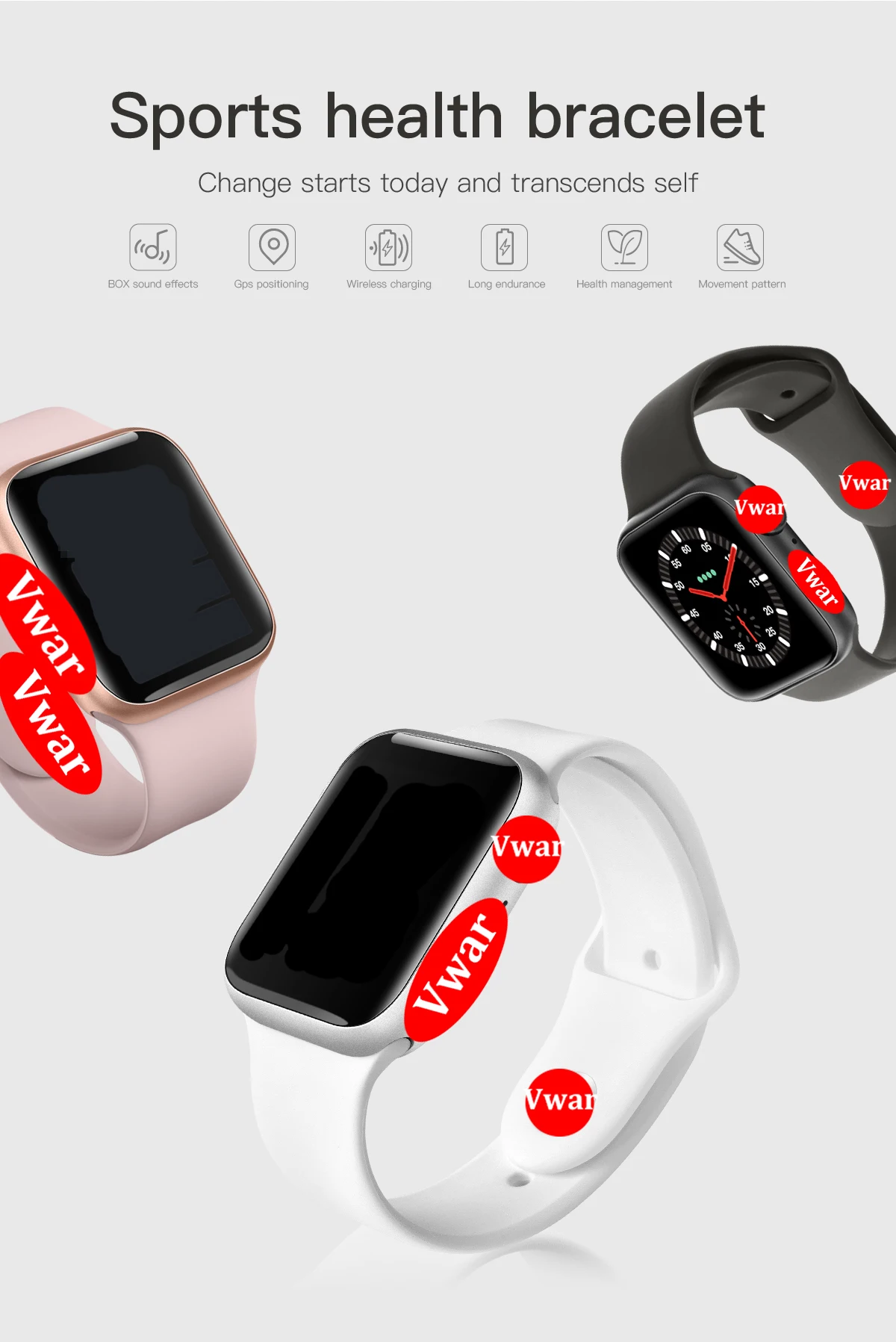 IWO 11 smart watch 44mm Watch 4 Heart Rate Smart Watch case for apple iPhone Android phone better than IWO 6 7 9 10 11