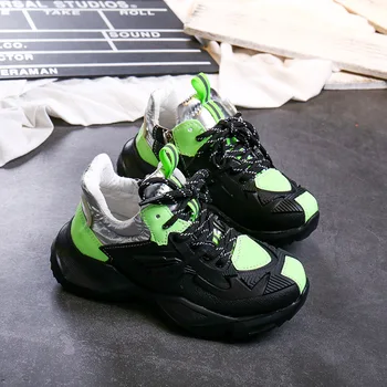 

Kids Shoes Color Matching Children's Tennis Breathable Sport Shoes Fashion Footwear Girls Boys Sneakers Kid Dad Shoes