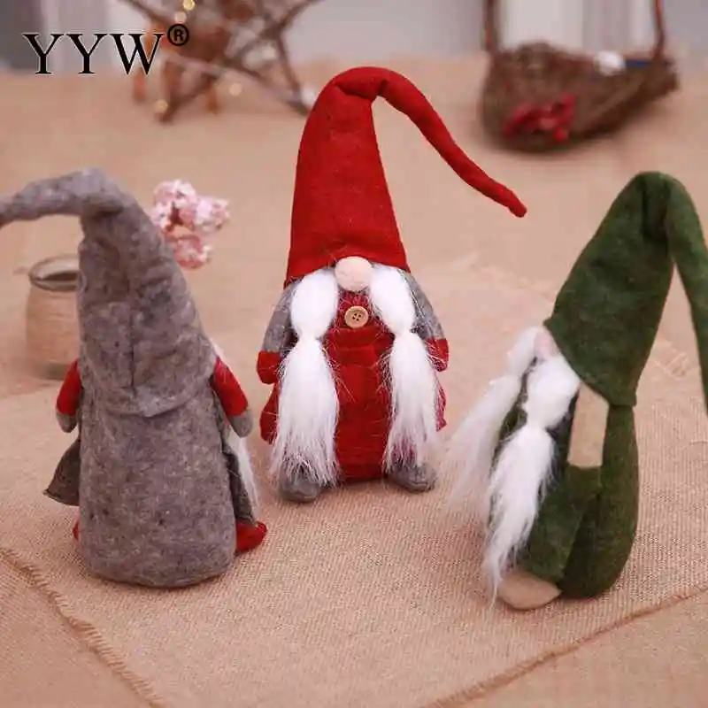 Christmas Santa Swedish Stuffed Toy Cloth Santa Doll Gnome Scandinavian Tomte Nisse Sockerbit Dwarf Elf Home Ornaments Goods