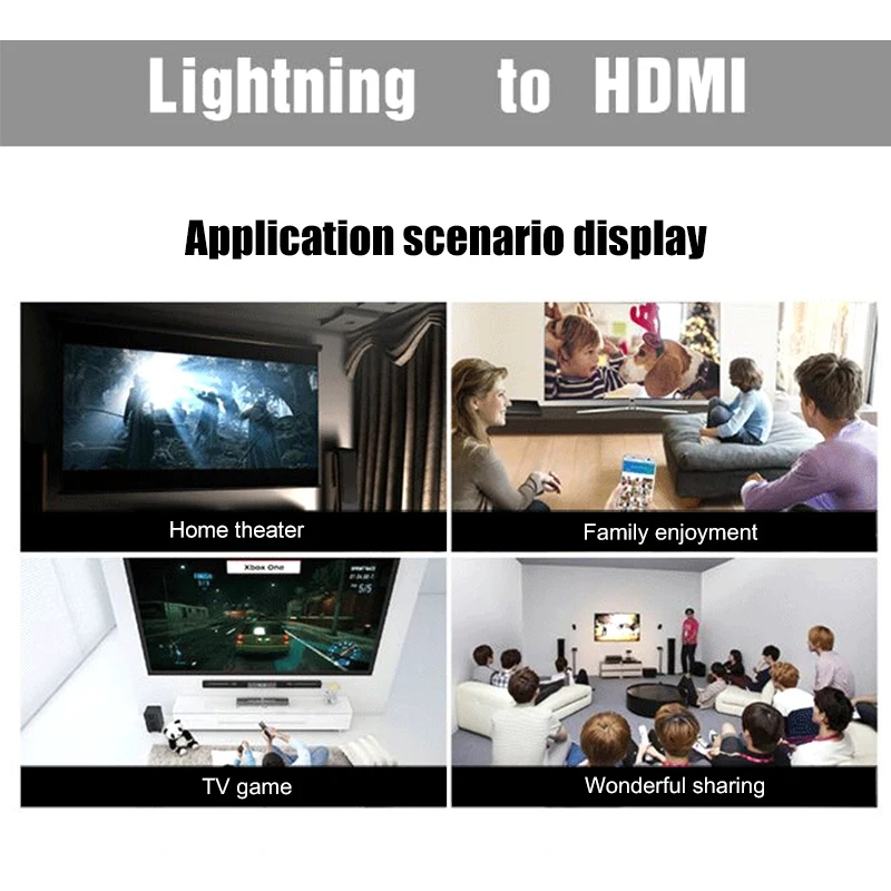 8-ми штифтовый Кабель HDMI HD ТВ адаптеру HDMI/VGA/AV USB 2 м HDMI 1080P Smart конвертер Кабель-адаптер для Apple ТВ для iPhone HD