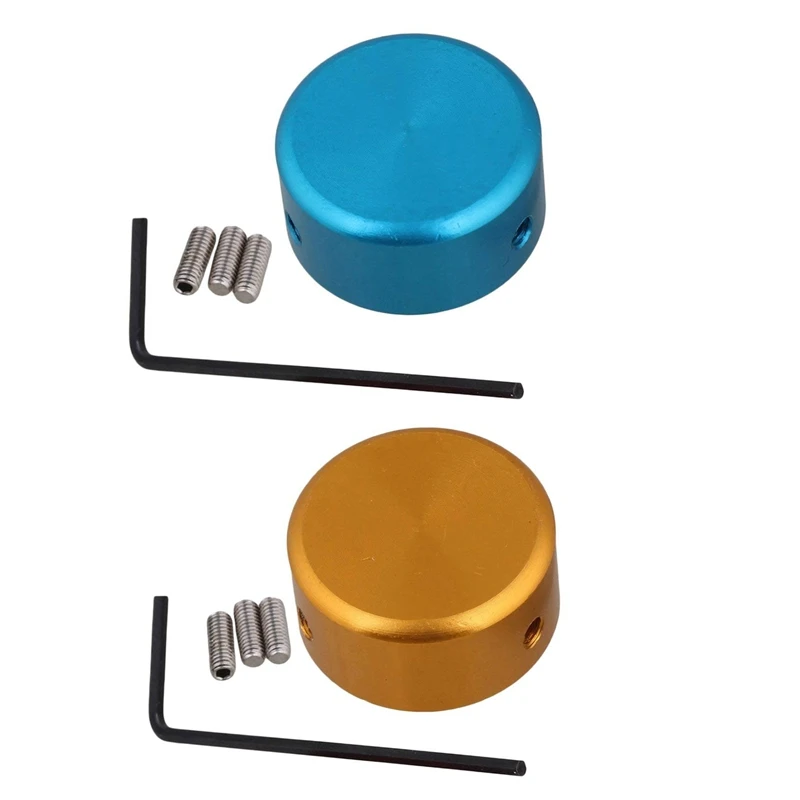 2 Set Pedal Buttons Effects Guitar Cap with Screw in Aluminum Alloy