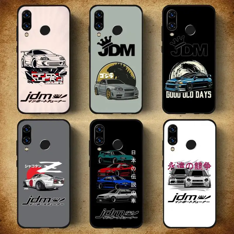 

racing car JDM cartoon Phone Case For Huawei Honor 7C 7A 8X 8A 9 10 10i Lite 20 NOVA 3i 3e