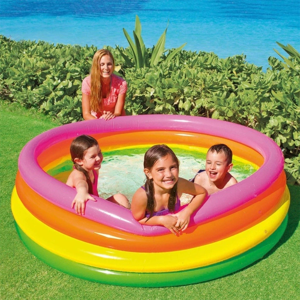 39/47'' Sturdy Inflatable Swimming Pool Kids Baby Toddler Garden Bating Tub Play