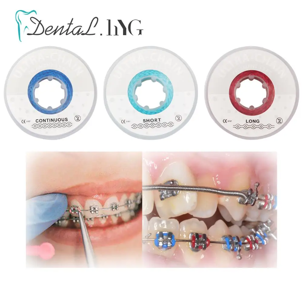4.57m/roll Dental Orthodontic Rubber Band Ultra Power Chain Long/short