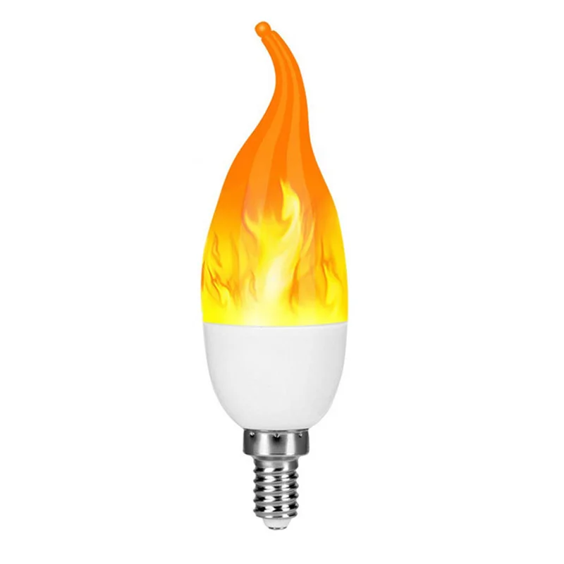 4 режима E12/E14 Светодиодный эффект пламени огненная лампочка светодиодный эффект огня Мерцающая эмуляция пламени лампада дропшиппинг - Испускаемый цвет: E14