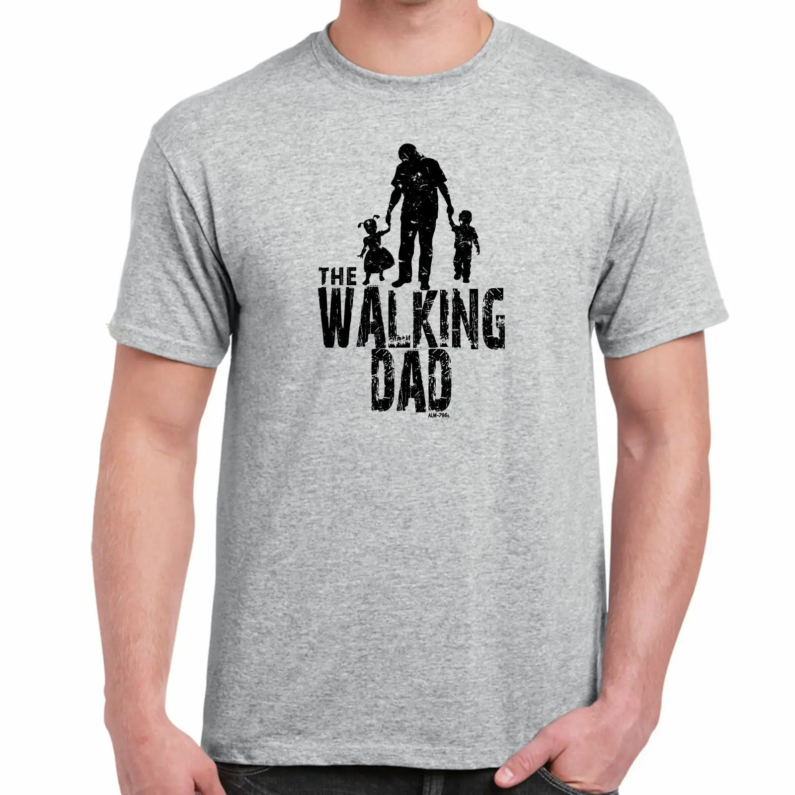 ALM786t-Mens забавные слоганы футболки-Walking папа-с изображениями из сериала Ходячие