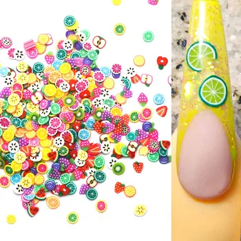 

1000pcs/pack 3D Fruit Mixed Tiny Slices Sticker Polymer Clay DIY Nail Design Accessories Tools Nail Art Decorations MJZ2179