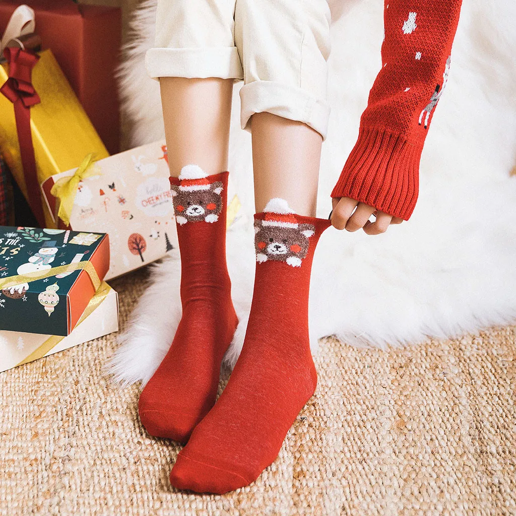Носки женские хлопок 6 пар взрослых унисекс носки хлопок Рождество махровые толстые теплые носки носы носки женски чулки