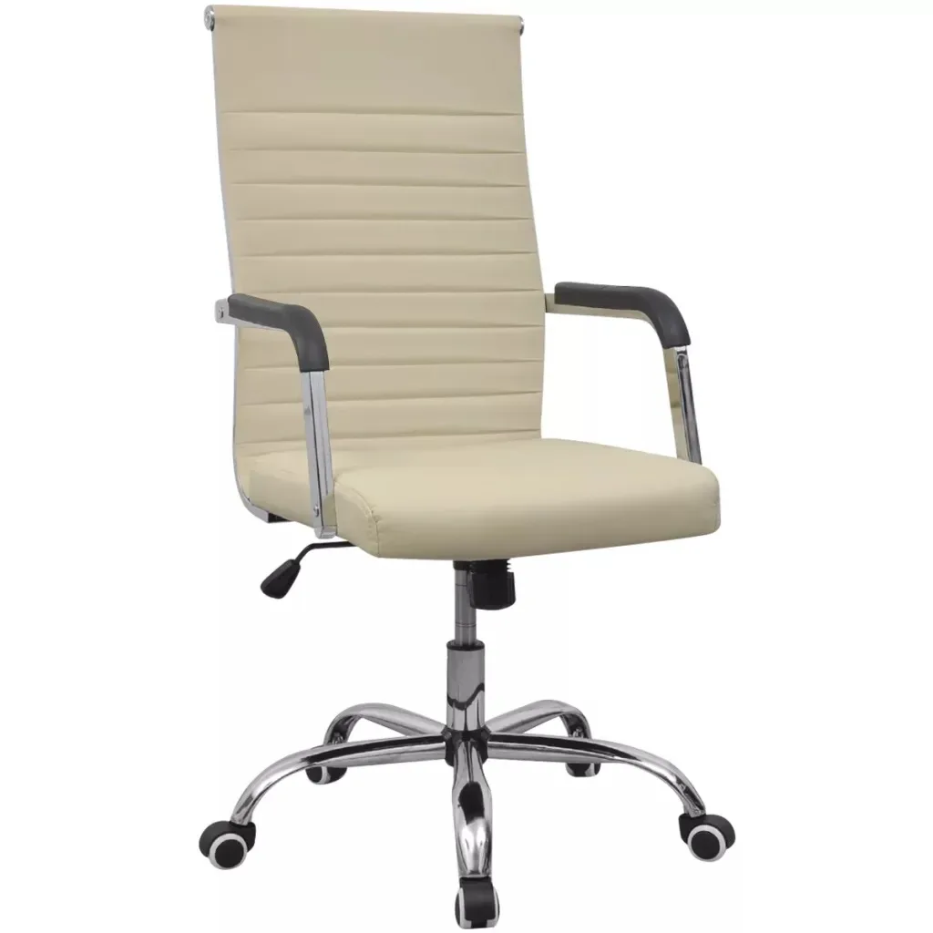 VidaXL 55x63Cm Office Chair PU Leather Seat And Backrest Adjustable Height Lift Chair With Wheels Easy Assembly Office Furniture VidaXL 55x63Cm Office Chair PU Leather Seat And Backrest Adjustable Height Lift Chair With Wheels Easy Assembly Office Furniture