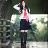 Women School Uniform Cosplay Costumes College Student JK Sailor Japanese Uniform Tops+Skirt+Tie School Wear Sets S-3XL C30153AD ► Photo 3/6