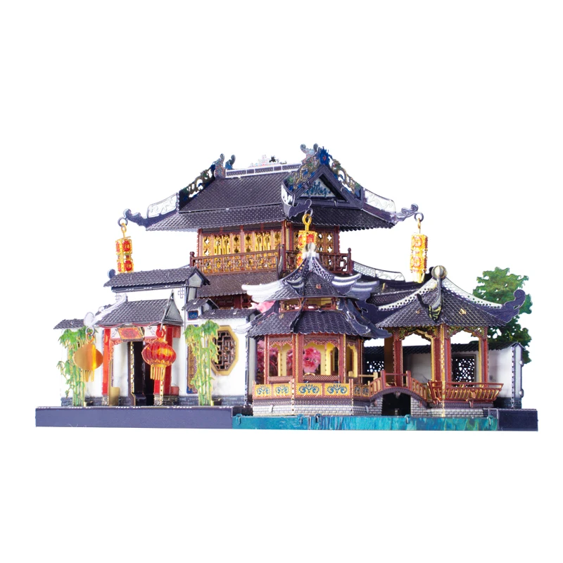 MMZ MODEL MU 3D Metal Puzzle Su style Garden building model DIY 3D Laser Cut Assemble Jigsaw Toys GIFT For children 6