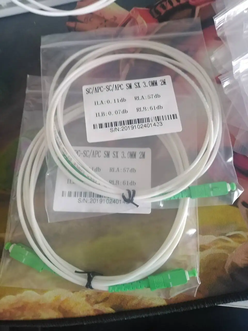 SC/APC-SC/APC Simplex 9/125 SM de modo individual de fibra óptica Cable de conexión Cable de puente