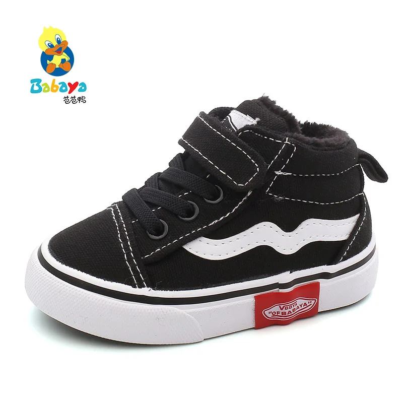 Baby Shoes Girls Children Shoes 1-3 Years Old 2019 New Plus Velvet Canvas Shoes Thickening Toddler Shoes Boys Snow Boots