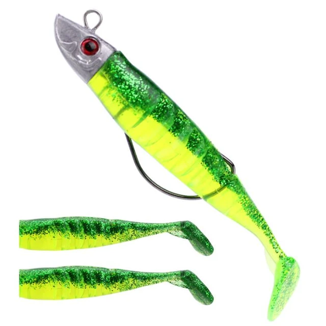 JIG Shad with 9cm15g11cm 25g Jig Head Super Soft Vinyl Paddle