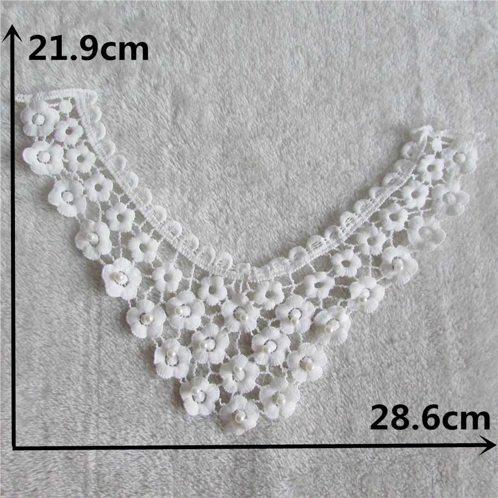 Lace Sewing Accessories Embroidered Flower Collar Decoration Appliques 1pcs