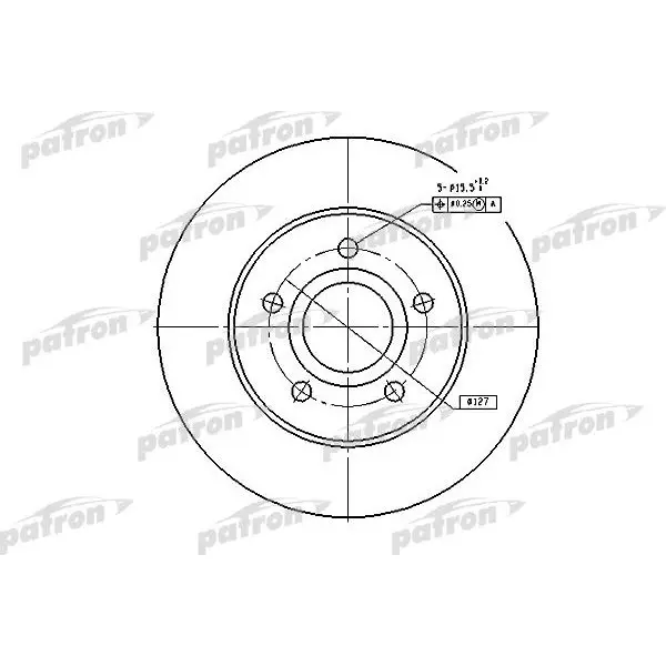 Диск тормозной передн JEEP: Grand Cherokee 99-04 PATRON PBD5118