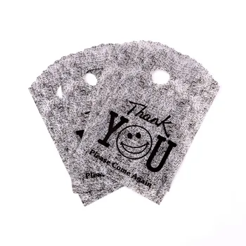 

100pcs/lot 9x15cm Jewelry Package Bag Gray Color Plastic Gift Candy Soap Bag "Thank You" Printed Boutique Shopping Storage Pouch