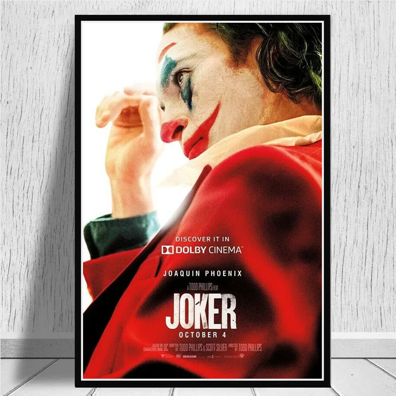 Печать плакатов плакат с джокером Хоакин Феникс фильм DC комическое Искусство Холст Картина маслом настенные картины для гостиной домашний декор - Цвет: Сливовый