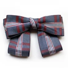 Корейская дизайнерская модная тканевая рубашка с бантом в клетку для девочек юбка с воротником бантик из ленты 11*7,5 см, женская одежда, аксессуары