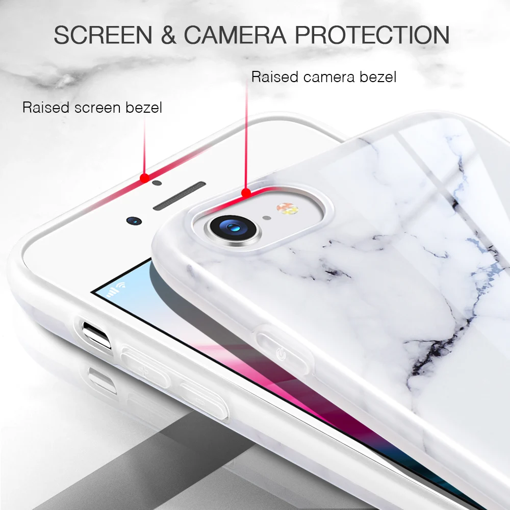 ESR Phone Case For iPhone SE 2020 X XS XR Max 11 Pro 8 7 Marble Pattern Case for iPhone SE 2020 Back Cover TPU Silicone Case