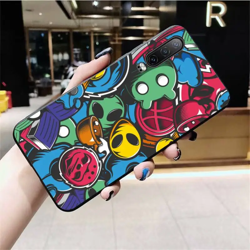 CUTEWANAN Doodle Graffiti Bling Dễ Thương Ốp Lưng điện thoại Huawei P40 P30 P20 Lite Pro Giao Phối 20 Pro P Thông Minh 2019 thủ silicone case for huawei phone