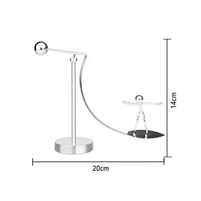 DIY Metal Surfing Man Mold Kinetic Motion Desktop Game Decompression Balance Toy 6