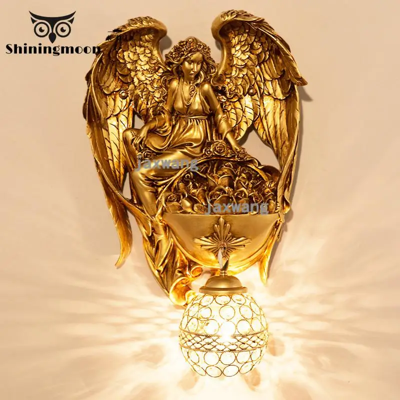 

French Retro LED Wall Lamps Luxury Golden Art Vanity Light Wall Lights for Home Bathroom Living Room Decoration Wall Sconce Lamp