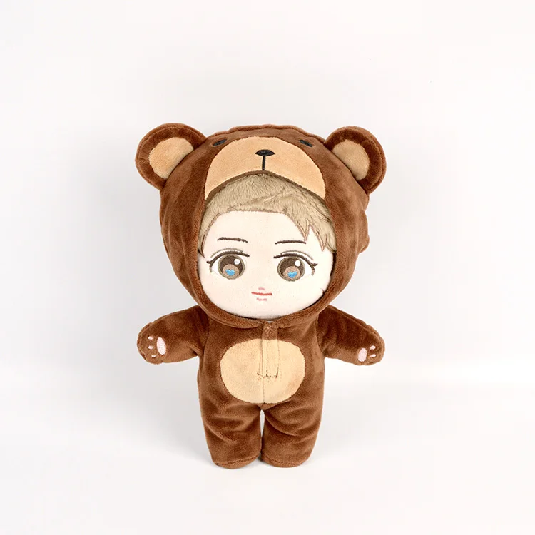 22 см Kpop EXO Baekhyun Chanyeol Xiumin Suho Sehun KAI D. O. Chen плюшевые игрушки куклы Одежда для кукол наряд комбинезон - Цвет: KAI