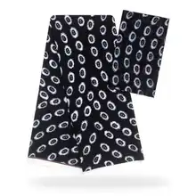 2+ 4 ярдов атласный шелк с шифоновой тканью мягкая африканская ткань для платья Анкара ткань Африканская восковая печатная ткань нигерийская