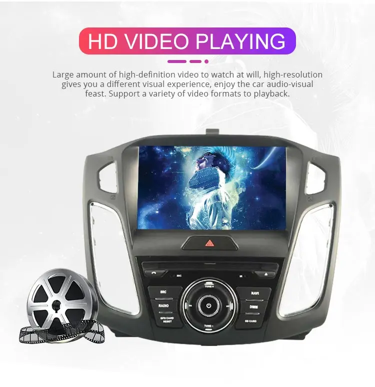Besina Восьмиядерный Android 9,0 автомобильный dvd-плеер для Ford Focus wifi gps навигация Радио рулевое колесо мультимедиа