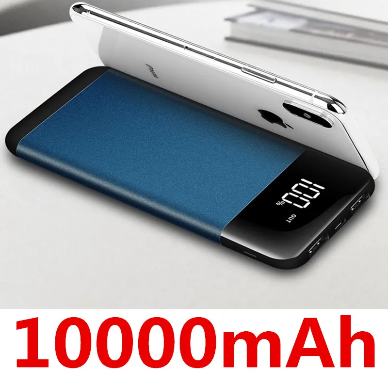 Power Bank 90000mAh Portable Charging Power Bank 10000 mAh 2 USB External Battery Charger For iPhone 12 Pro Xiaomi Huawei power bank mini Power Bank