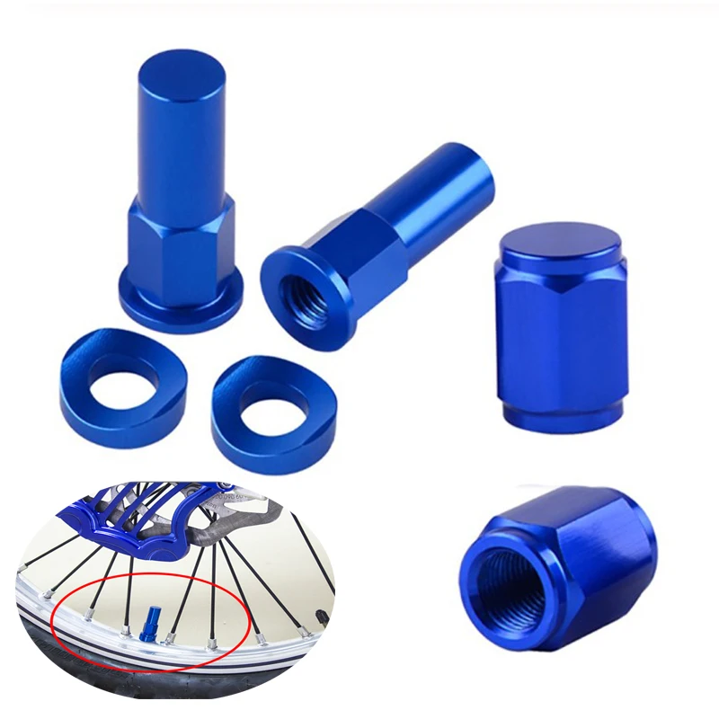 Dirt Bike Rim Lock Nuts Bolts Spacer Motocross Valve Cap For Yamaha YZ 125 250 250F 450F WR250R WR450R WR250F WR450F YZ125 YZ250