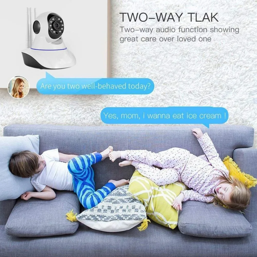 1080P Home Security IP Camera Two Way Audio Wireless Mini Camera Night vision CCTV WiFi Camera baby monitor