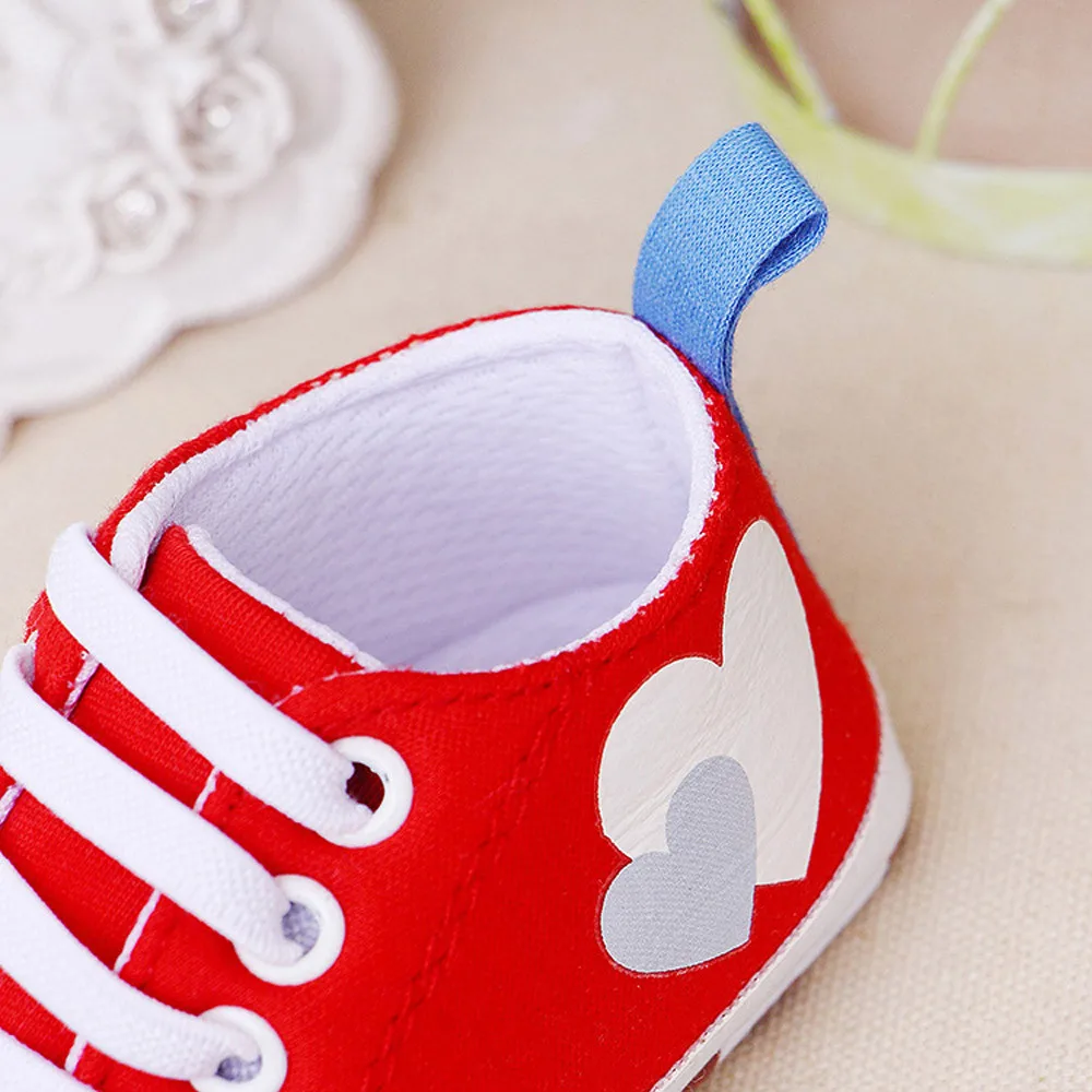 New Canvas Classic Sports Shoes Baby baby girl polka dot bow toddler shoes baby shoes baby shoes Newborn Baby 