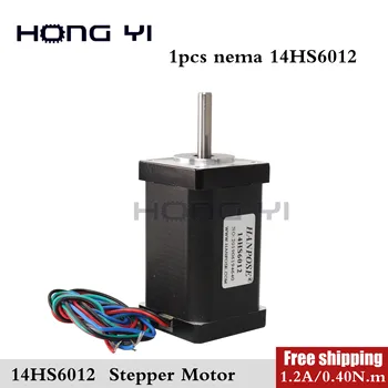 

1PCS Nema 14 Stepper Motor 14HS6012 60mm 0.40Ncm 4-lead Nema14 Step Motor 1.2A 1m Cable for DIY 3D Printer CNC Robot