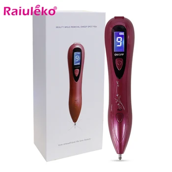

Profesional LCD Plasma Pen LED Lighting Laser 9 level Skin Tag Removal Device For Wart Freckle Dark Spot Mole Tattoo Remover