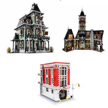 

New Builiding Blocks Halloween Sets 10228 The Haunted House 10273 Fairground Ghost Haunted House 75827 Firehouse Headquarters