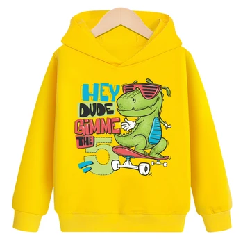 

Sweatshirt Hoodies Teenage Baby-Boys-Girls Kids Children's Autumn New Spring Cotton Casual Print Dinosaur Tops Clothes Clothing